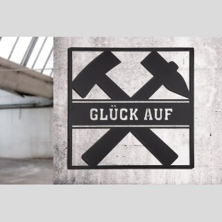 Metall Wandrelief "Glück Auf"