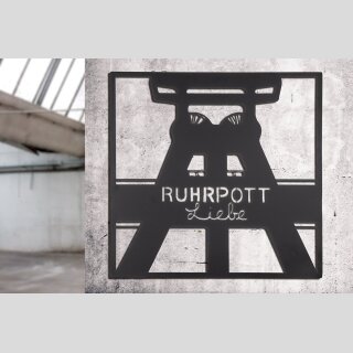Metall Wandrelief "Ruhrpott Liebe"