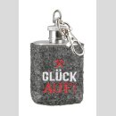 Schlüsselanhänger, Flachmann, "Glück...