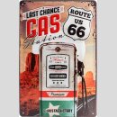 Blechschild 20 x 30 cm - Route 66 - Gas Station