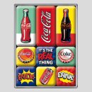 Magnet-Set (9-tlg) - Coca Cola - Pop Art