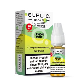 ELFBAR ELFLIQ Lemon Mint Nikotinsalz Liquid 10 ml 20mg