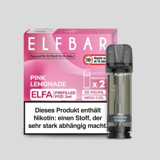 Elfbar - Elfa Pod Pink Lemonade 20 mg/ml (2 Stück pro Packung)