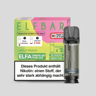 Elfbar - Elfa Pod Apple Peach 20 mg/ml (2 Stück pro Packung)