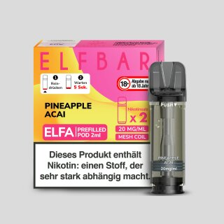 Elfbar - Elfa Pod Pineapple Acai 20 mg/ml (2 Stück pro Packung)